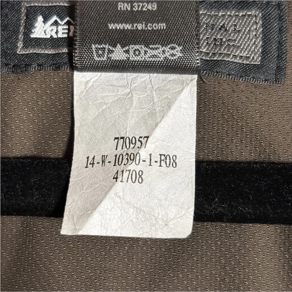 REI Jacket Womens Medium Brown Hooded Zip Serpa Lined Rain Element Outdoor Hiker - Picture 5 of 11